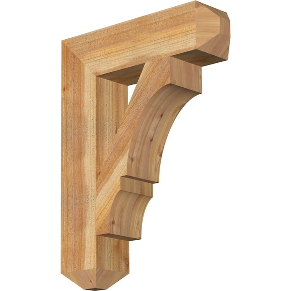 Ekena Millwork Balboa Craftsman Rough Sawn Bracket, Western Red Cedar, 6"W x 24"D x 32"H BKT06X24X32BOA04RWR - main